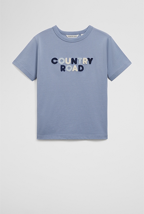 Organically Grown Cotton Boucle Logo T-Shirt