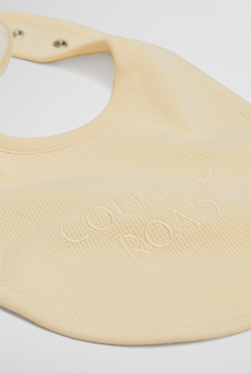 Organically Grown Cotton Waffle Bib