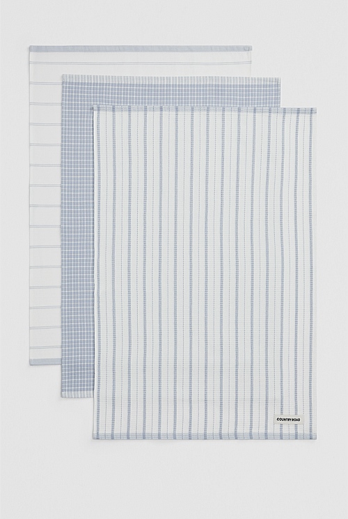 Laine Verified Australian Cotton Tea Towel Pack of 3