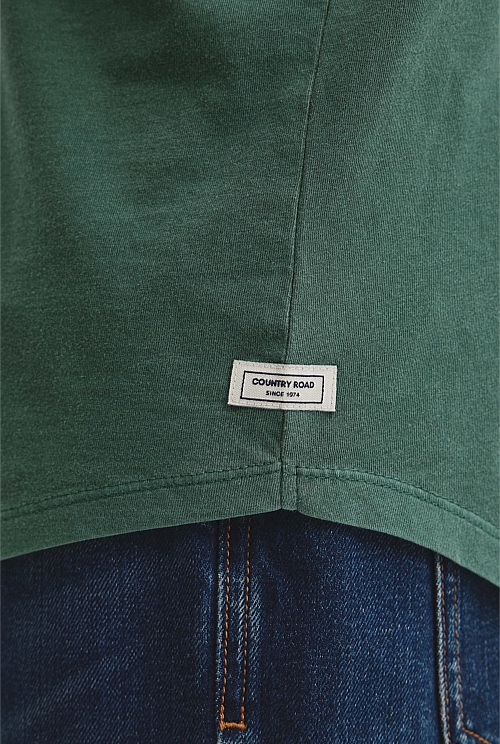 Australian Cotton Longline Garment Dye T-Shirt