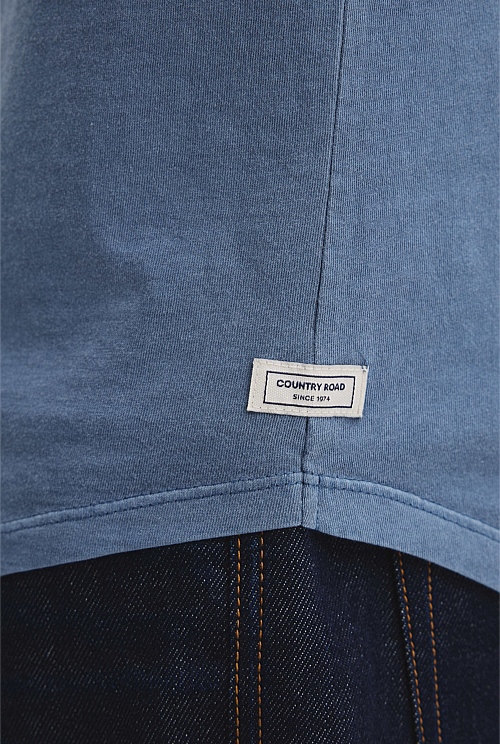 Australian Cotton Longline Garment Dye T-Shirt