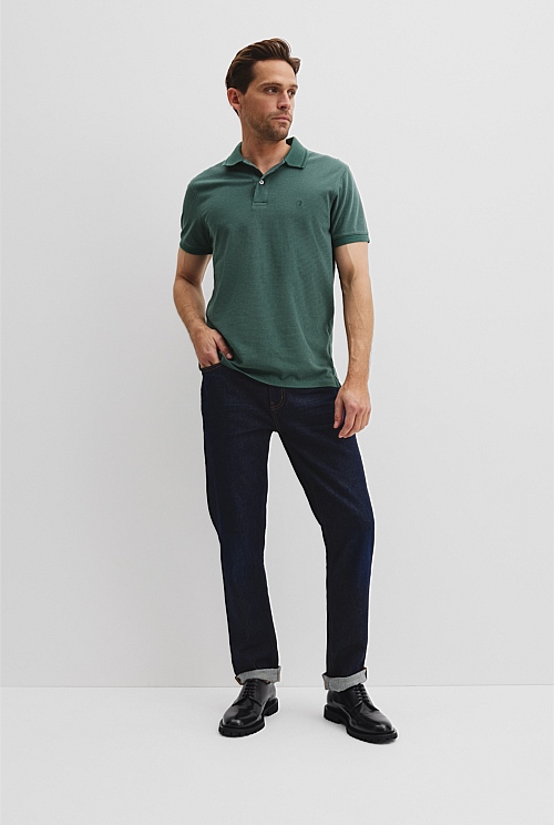 Australian Cotton Jacquard Polo