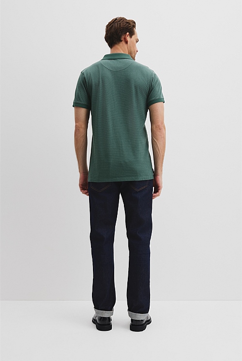 Australian Cotton Jacquard Polo