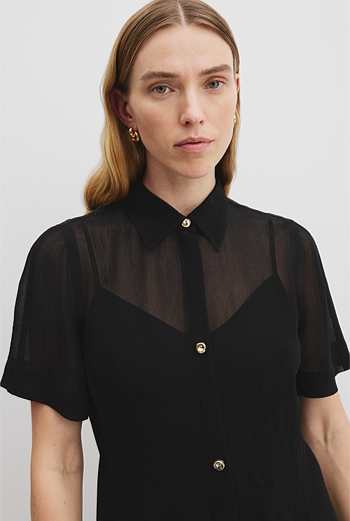 Panelled Detail Midi Dress