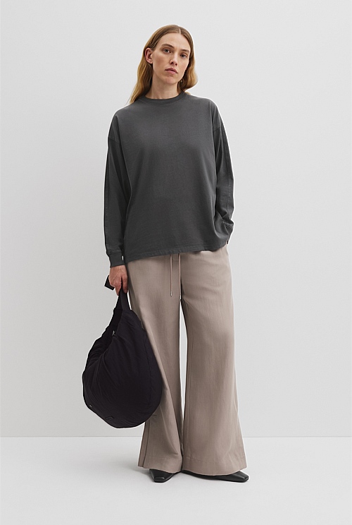 Australian Cotton Long Sleeve Relaxed T-Shirt