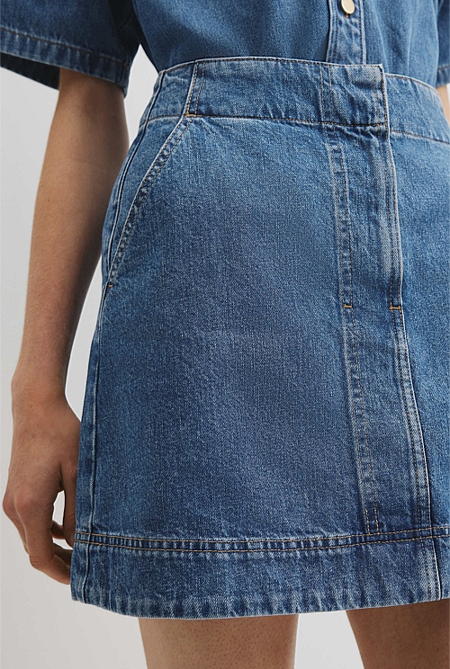 Denim Mini Skirt