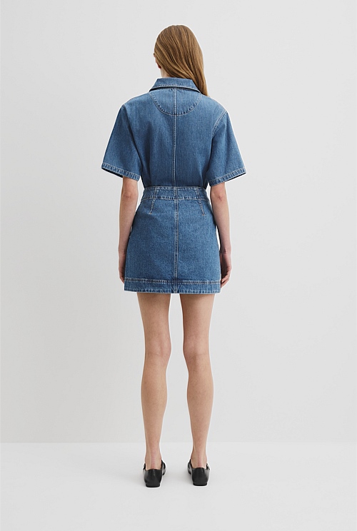 Denim Mini Skirt
