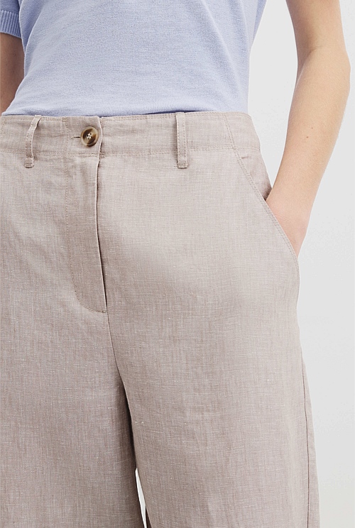 Organically Grown Linen Tapered Pant