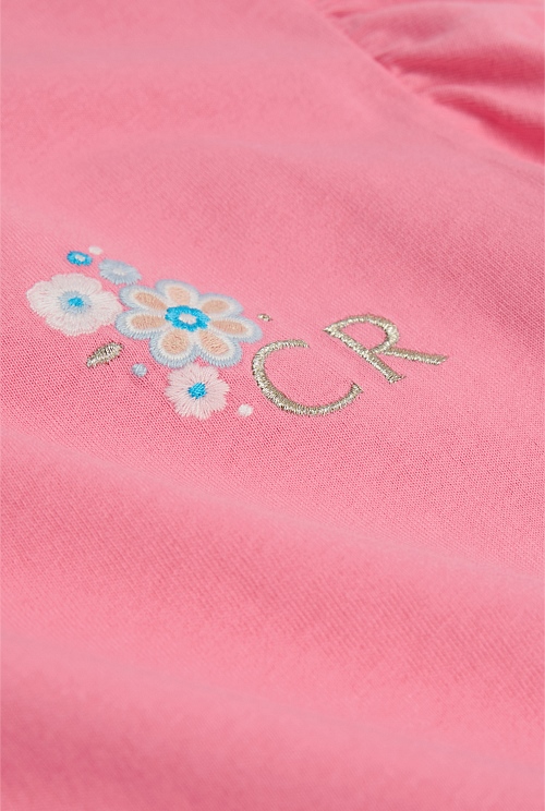 Organically Grown Cotton Relaxed Frill T-Shirt