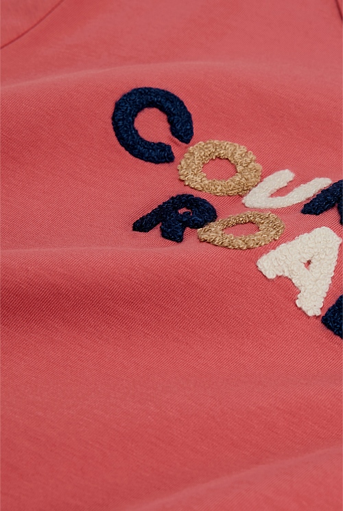 Organically Grown Cotton Boucle Logo T-Shirt