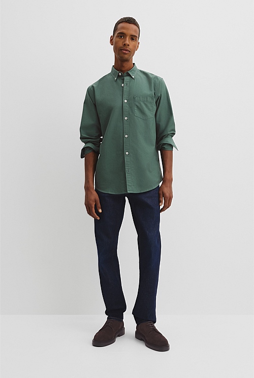 Regular Fit Australian Good Earth Cotton Oxford Shirt