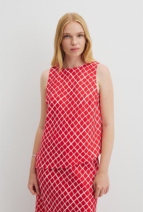 Print Asymmetric Tank Print Asymmetric Tank