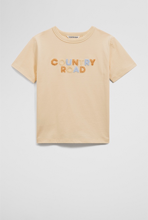 Organically Grown Cotton Boucle Logo T-Shirt