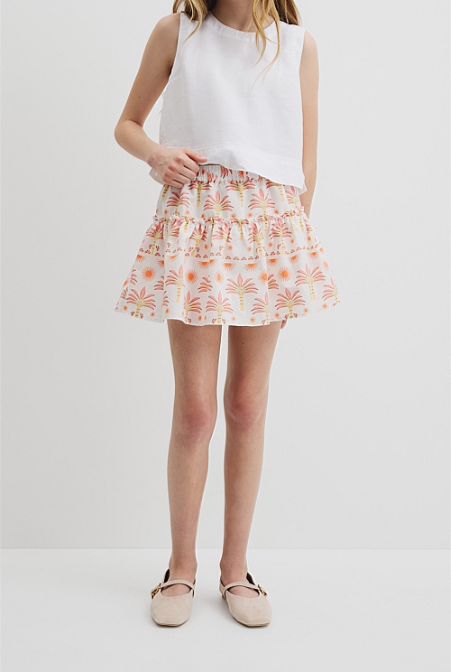 Sunset Print Skirt
