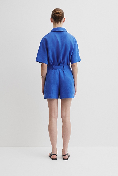 Organically Grown Linen Tuck Front Short Organically Grown Linen Tuck Front Short
