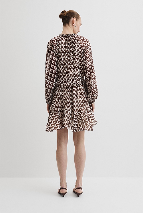 Print Drop Waist Mini
