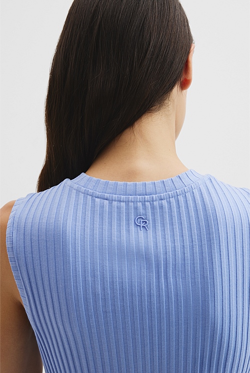 High Neck Rib Tank