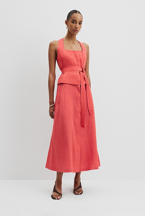 Organically Grown Linen Blend Halter Neck Top