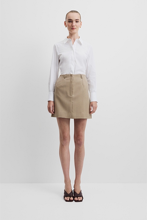 Wool Mini Skirt
