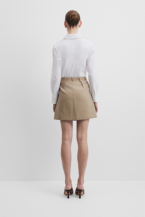 Wool Mini Skirt