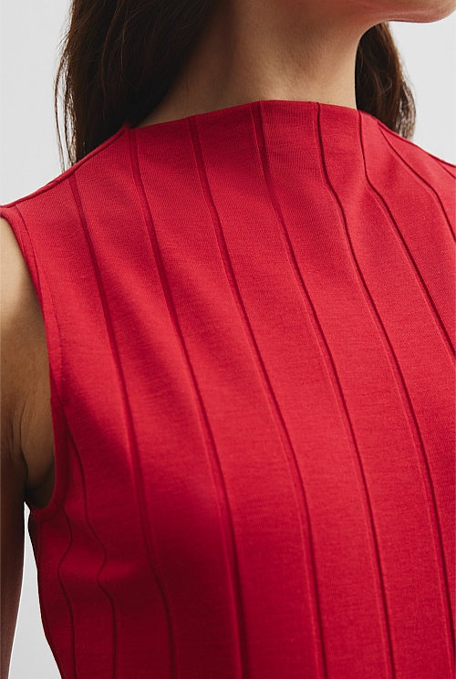 Mock Neck Rib Tank