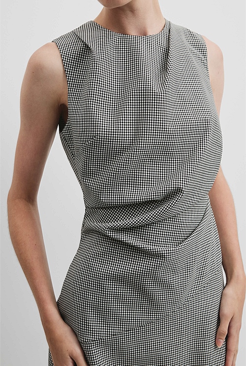 Gingham Midi Dress