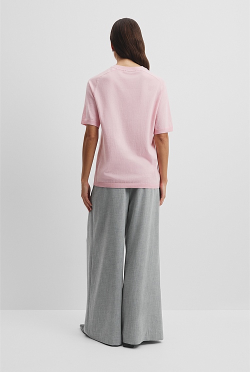 Organically Grown Cotton Blend Cashmere Blend T-Shirt