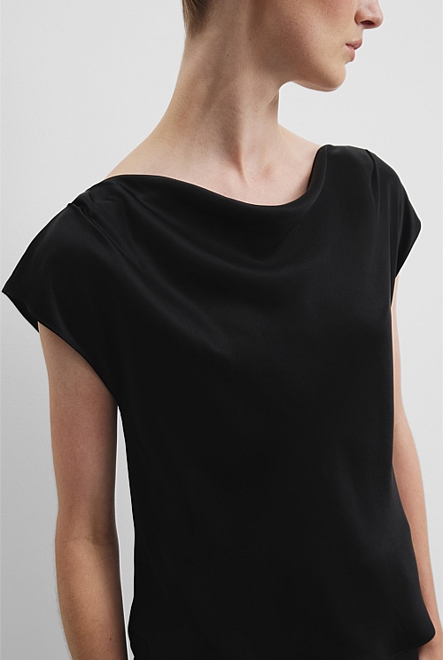 Satin Shell Top