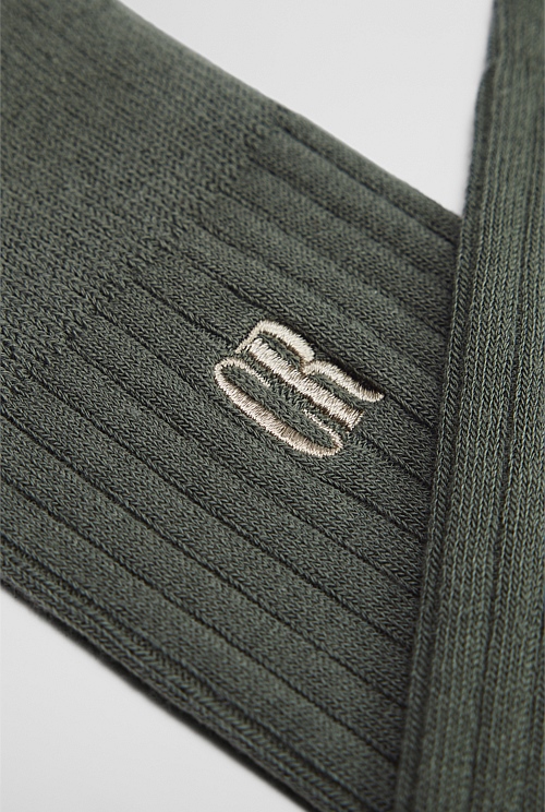 Australian Cotton Blend CR Rib Crew Sock