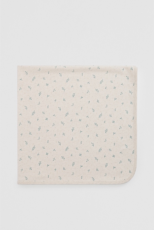 Organically Grown Cotton Blend Newborn Blanket