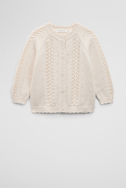 Organically Grown Cotton Cord Knit Cardigan