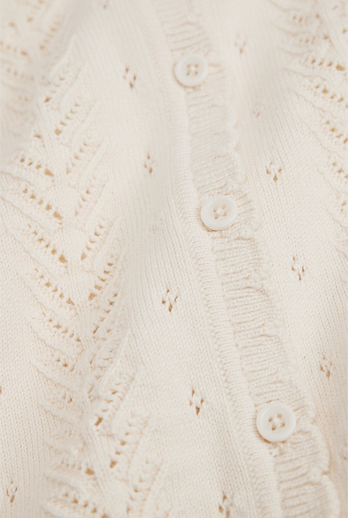 Organically Grown Cotton Cord Knit Cardigan