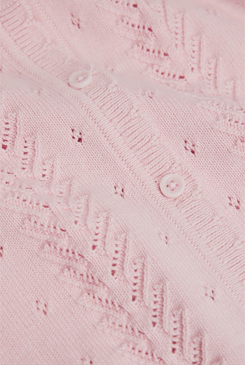 Organically Grown Cotton Cord Knit Cardigan