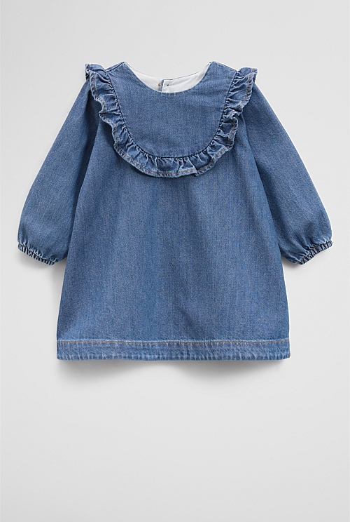 Denim Frill Dress