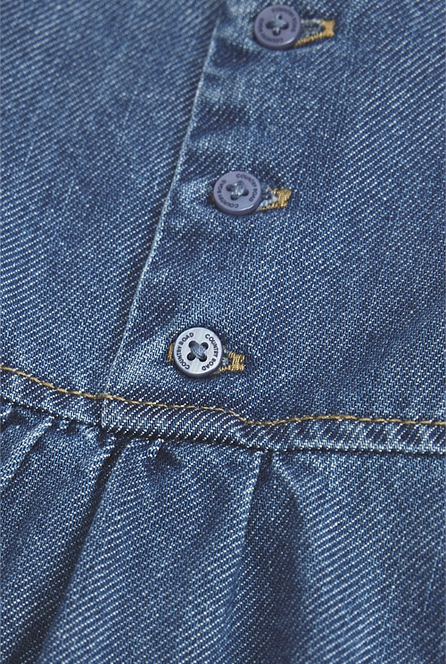 Denim Frill Dress