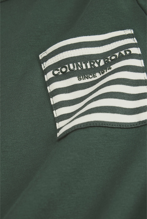 Cotton Long Sleeve Pocket T-Shirt