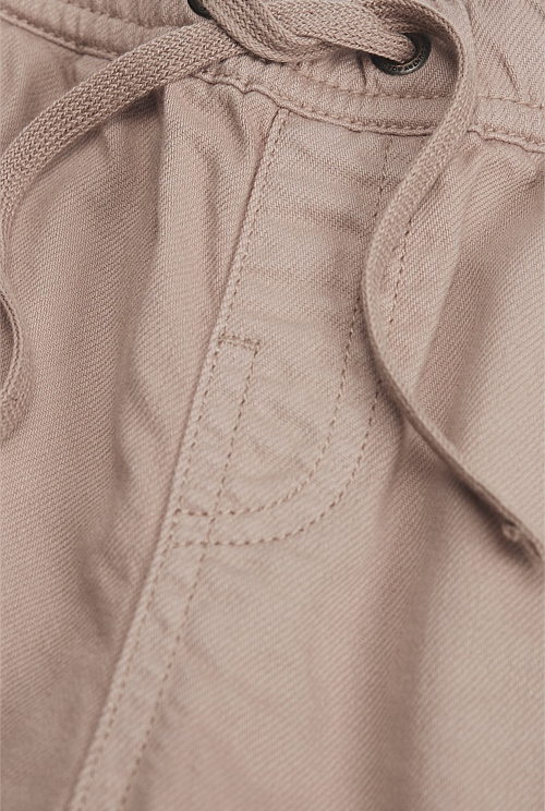 Australian Cotton Blend Relaxed Pull-On Pant
