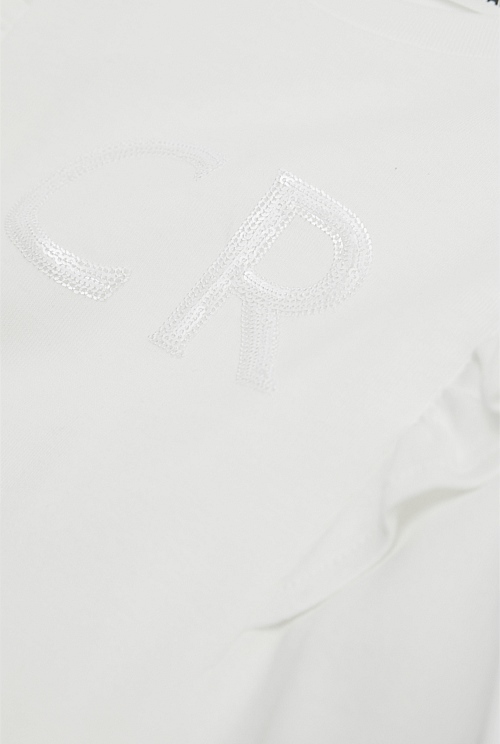 Long Sleeve Logo Frill T-Shirt