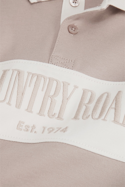 Organically Grown Cotton Logo Rugby T-Shirt