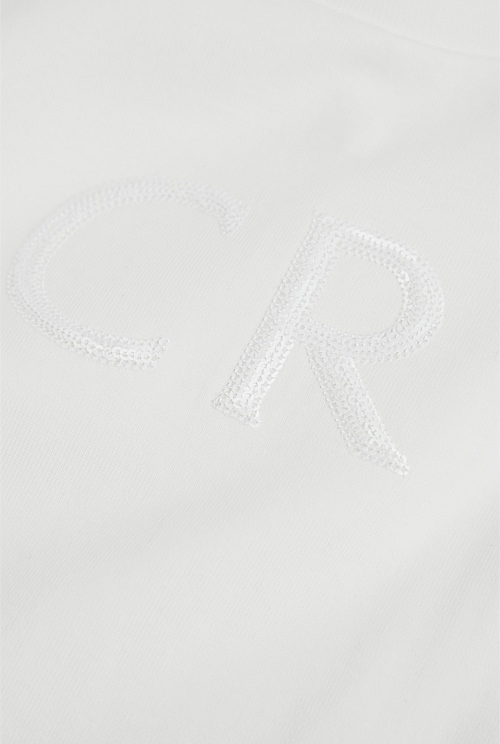 Long Sleeve Logo Frill T-Shirt