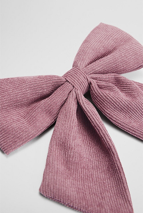 Corduroy Bow Clip