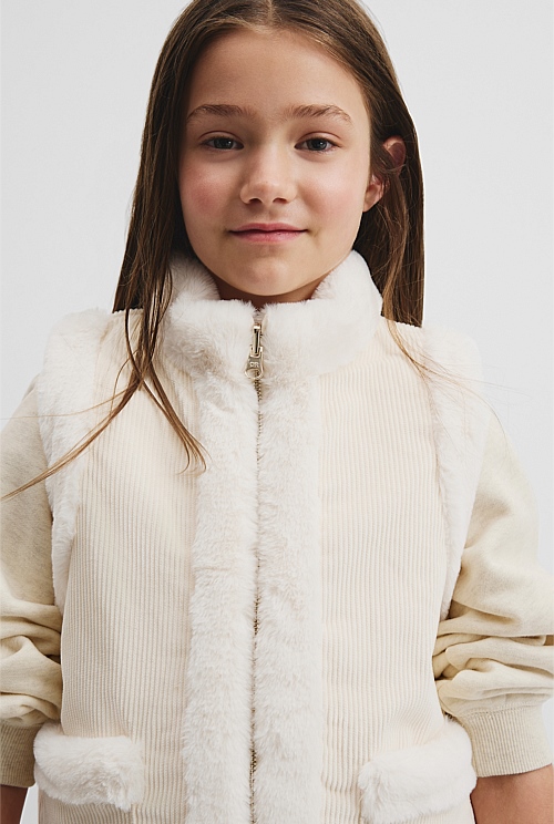 Reverse Faux Fur Vest