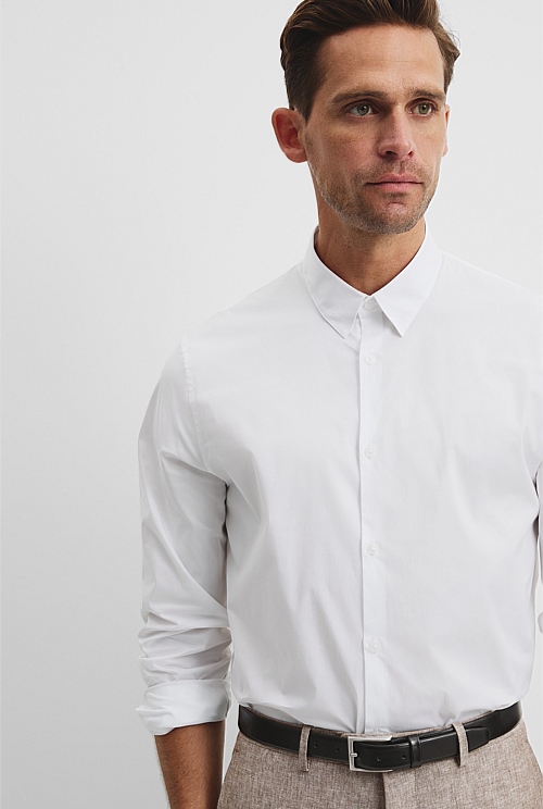Slim Fit Stretch Cotton Shirt