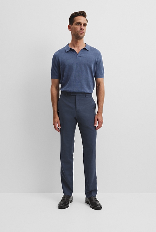 Linen Cotton Knit Trophy Polo