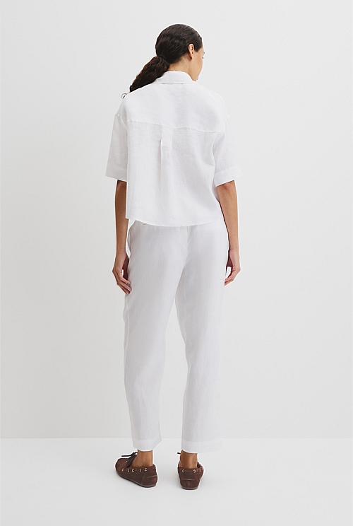 Organically Grown Linen Boxy Fit Shirt