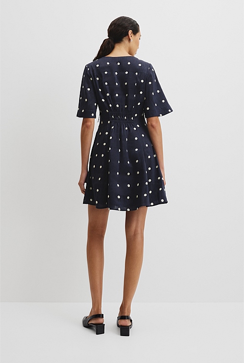 Print Panelled Mini Dress