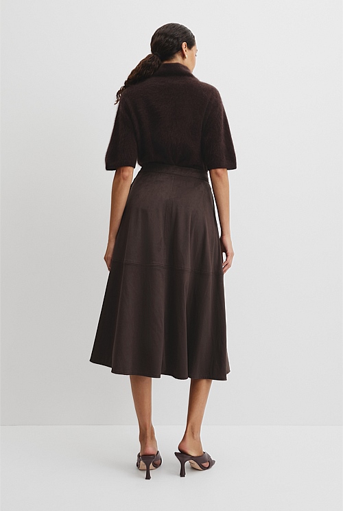 Faux Suede Skirt