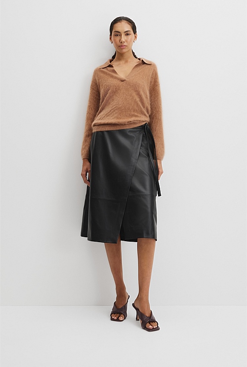 Fluffy Collared Knit
