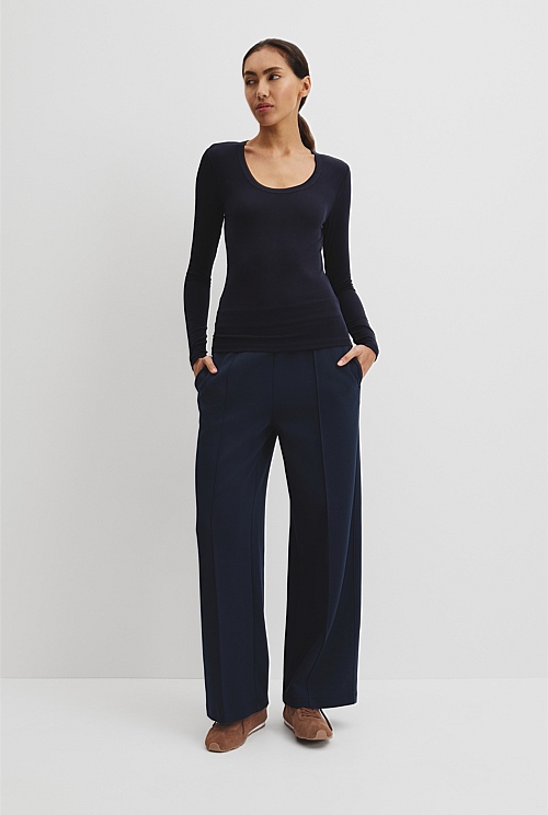 Cupro Rib Top Cupro Rib Top