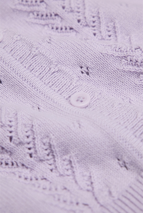 Organically Grown Cotton Cord Knit Cardigan